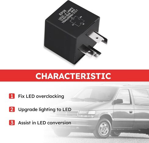 EP26 4 PIN TERT Signal Relay EP26 LED Flasher Relay for Jeep TJ Wrangler 1997-2000 ， Dodge Grand Caravan Caravan Neon 1993-1999 استبدال# 56009339 (EP26) in Saudi Arabia