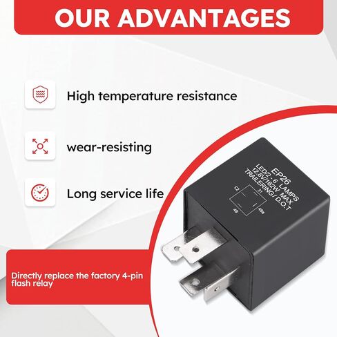 EP26 4 PIN TERT Signal Relay EP26 LED Flasher Relay for Jeep TJ Wrangler 1997-2000 ， Dodge Grand Caravan Caravan Neon 1993-1999 استبدال# 56009339 (EP26) in Saudi Arabia