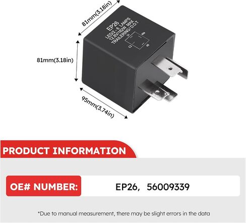 EP26 4 PIN TERT Signal Relay EP26 LED Flasher Relay for Jeep TJ Wrangler 1997-2000 ， Dodge Grand Caravan Caravan Neon 1993-1999 استبدال# 56009339 (EP26) in Saudi Arabia
