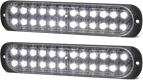 7.5 inch Aluminum Housing Amber 24LEDs Trailer Side Marker Turn Signal Light Surface Mount Clearance Lights of Truck Motorcycle Tractor RV Pickup, IP67 Waterproof 2Pcs in Saudi Arabia