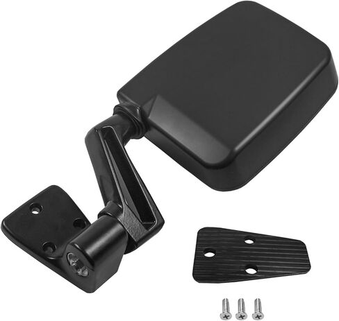 JDMSPEED Pair Driver & Passenger Side View Mirrors with Black Cover Compatible with 1987-2002 Jeep Wrangler Manual Folding No Heated Replace# CH1320102 CH1321102 in Saudi Arabia