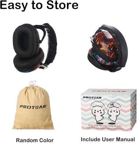 سماعات إلغاء ضوضاء الأطفال ، حماية السمع NRR 25 ديسيبل ، الحد من الضوضاء ، دليل صوتي للأطفال ، أطفال صغار للحفلات الموسيقية ، الطائرات ، التوحد ، مربى الوحش ، السفر ، المدرسة (كرة القدم) in Kuwait