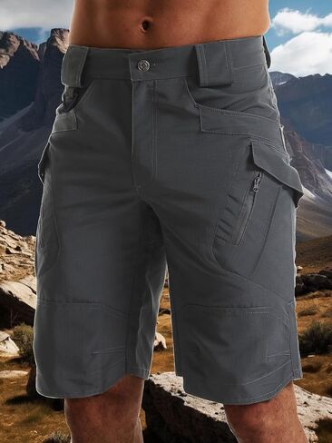 AUTIWITUA Men's Hiking Shorts Waterproof Tactical Cargo Short Pants Quick Dry Work Shorts with Multi Pockets(No Belt) in Saudi Arabia