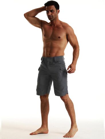 AUTIWITUA Men's Hiking Shorts Waterproof Tactical Cargo Short Pants Quick Dry Work Shorts with Multi Pockets(No Belt) in Saudi Arabia