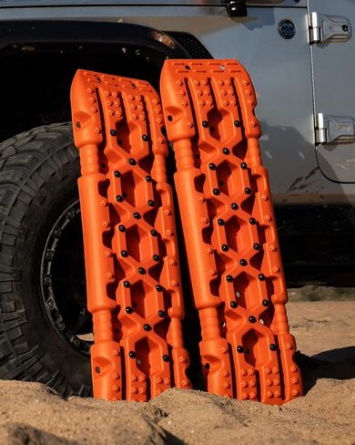 NEVERLAND Traction Boards Recovery Tracks - Traction Boards Offroad Recovery Tracks for Sand Mud Snow, Recovery Boards for 4X4 Vehicle RV Truck Jeep SUV Emergency Tire Traction (Orange) in Saudi Arabia
