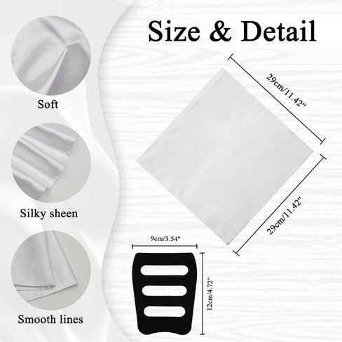 Handkerchiefs for Men, 11.4 inch Satin Mens Pocket Square Solid Color Hanky for Wedding Party Business Church in Saudi Arabia