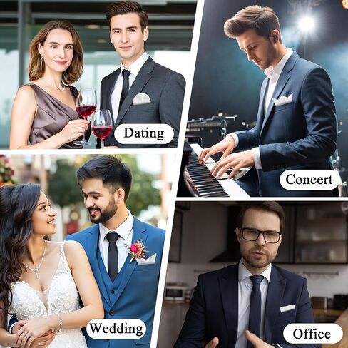Handkerchiefs for Men, 11.4 inch Satin Mens Pocket Square Solid Color Hanky for Wedding Party Business Church in Saudi Arabia