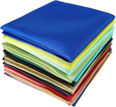 Mens Satin Pocket Square Set, Solid Color Handkerchief Bulk for Tux Suit Prom Wedding Event in Saudi Arabia