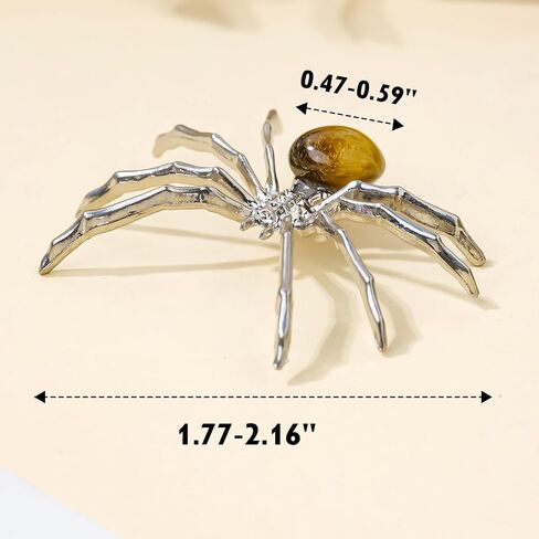 9PCS Natural Crystal Tumbling Stones with Silver Alloy Spider Handmade Halloween Decor Healing Crystal Gift for Home & Office Unique Animal Figurine Collection in Saudi Arabia
