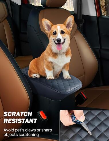 JOYTUTUS Center Console Cover Compatible with Ford Maverick 2024 2023 2022 Leather Armrest Cover Center Console Cushion Ford Maverick Accessories in Saudi Arabia