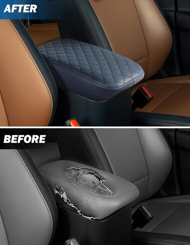 JOYTUTUS Center Console Cover Compatible with Ford Maverick 2024 2023 2022 Leather Armrest Cover Center Console Cushion Ford Maverick Accessories in Saudi Arabia
