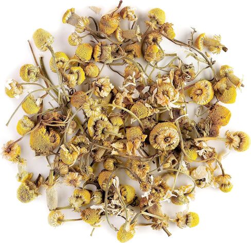 Chamomile Flowers Organic Herbal Tea - Soothing and Relaxing - Wild Matricaria Chamomile - Cammomile Chamomile Flowers Chanomille Chanile Chamoline Flowers Organic Camomile Flower Chammomile in Kuwait