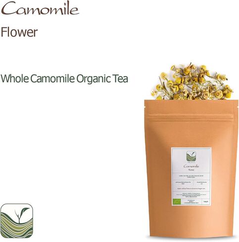 Chamomile Flowers Organic Herbal Tea - Soothing and Relaxing - Wild Matricaria Chamomile - Cammomile Chamomile Flowers Chanomille Chanile Chamoline Flowers Organic Camomile Flower Chammomile in Kuwait