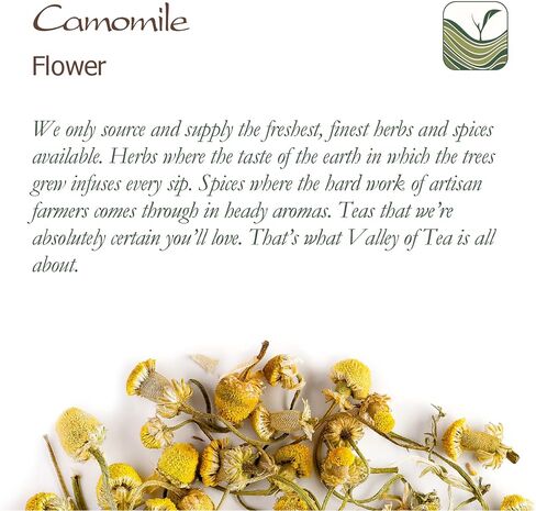Chamomile Flowers Organic Herbal Tea - Soothing and Relaxing - Wild Matricaria Chamomile - Cammomile Chamomile Flowers Chanomille Chanile Chamoline Flowers Organic Camomile Flower Chammomile in Kuwait