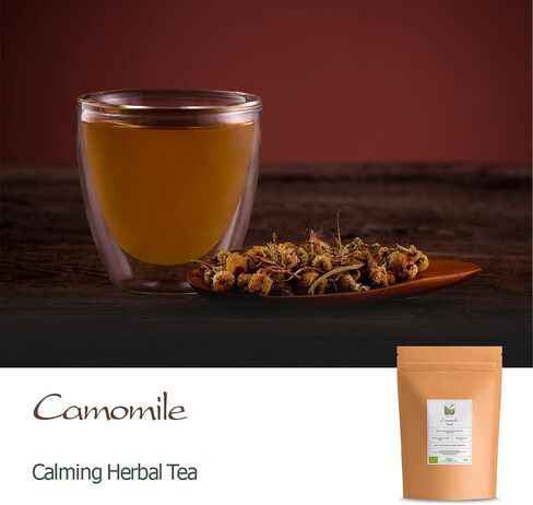 Chamomile Flowers Organic Herbal Tea - Soothing and Relaxing - Wild Matricaria Chamomile - Cammomile Chamomile Flowers Chanomille Chanile Chamoline Flowers Organic Camomile Flower Chammomile in Kuwait