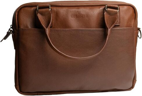Full Grain Leather Briefcase | Elegant Handmade Leather Briefcase for Men, Perfect for Work and Business. in Saudi Arabia
