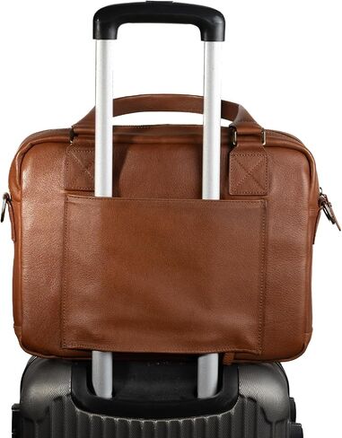 Full Grain Leather Briefcase | Elegant Handmade Leather Briefcase for Men, Perfect for Work and Business. in Saudi Arabia