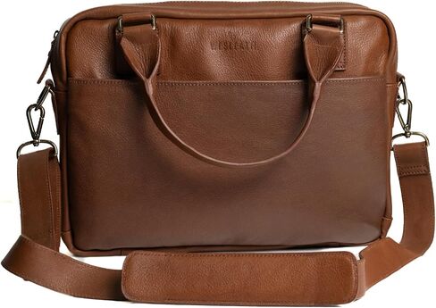 Full Grain Leather Briefcase | Elegant Handmade Leather Briefcase for Men, Perfect for Work and Business. in Saudi Arabia