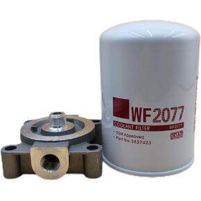 WF2077 Coolant filter with base Compatible with Cummins Engine B6.7 ISL9 Replace Donaldson P554685 Fleetguard WF2077 John Deere RE11992