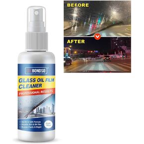 Car Glass Oil Film Cleaner, Auto Glass Cleaner, Oil Film Remover for Car Window, Easily Restore Glass 100ml