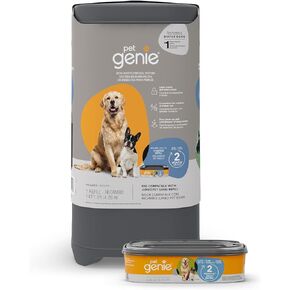 Pet Genie Pail | Dog Waste Disposal System for Odor Control | Includes 1 Square Refill Bag
