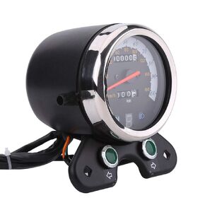 Acouto GN125-DC 12V Motorcycle Instrument Dual Odometer Speedometer Meter Gauge with LED Indicator for GN125