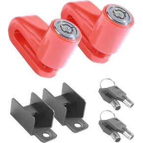 2PCS Motorcycle Lock,Car Accessories Motorcycle Wheel Lock,Mountain Road Bike Padlock with Keys,Heavy Alloy Steel Anti-Theft Wheel Disc Brake Lock,Suitable for Motorcycle Bike Scooter