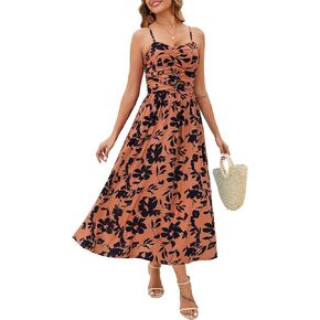 Annebouti Women 2025 Summer Spring Ruched Maxi Bress in Kuwait