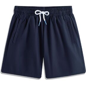 Boys Running Shorts with Compression Liner Zipper Pockets Kids Athletic Workout Gym Sports Quick Dry