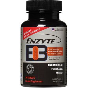 Enzyte3® Natural Male Enhancement Supplement for Energy and Endurance - L-Citrulline, Epimedium, Guarana Seed Extract, & Horny Goat Weed and More - 30 Tablets