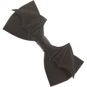 Pre-Tied Bowtie With Adjustable Strap Gothic Black Bat Wing Bowknot Necktie Neckwear For Halloween Party Cosplay Costume PU B