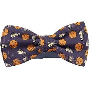 Adjustable Pre-tied bow tie for Men (Basketball Pattern) Elegant Cute Bowties for Dogs Cats Pets