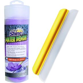 HI-TECH Silicone Water Blade & Water Demon Microfiber Drying Towel – Fast, Streak-Free Car Drying Kit