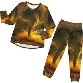 Pajama Set, PJ Sets Para Niños Long Sleeve 2-Piece Sleepwear 3-8 Years