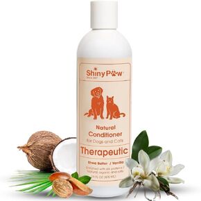 Dog Conditioner - Shea Butter & Vanilla Conditioner for Dogs - All Natural Dog Moisturizer for Dry Skin Made in The USA by ShinyPaw
