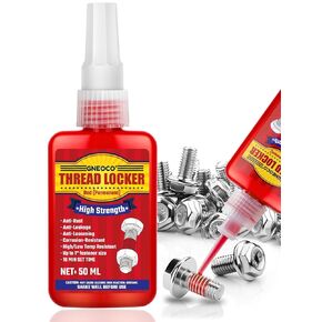 Thread Lock Blue, Threadlocker Medium Strength, Thread Locker for Nuts, Bolts, Fasteners and Metals, Anaerobic Curing Screw Glue to Prevent Loosening (Blue (Removable))