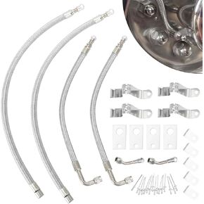 Dually Valve Stem Extenders Kit,Double Tires Air Inflation Kit Fits 16" to 19-1/2" Dually Wheels Valve Extension for Cars Motorhome RVs Trailers Trucks for Easy Tire Checking