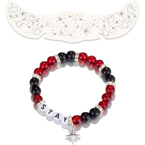 Stray Stay Bracelet Glitter Freckles Face Tattoo Set SKZ KPOP Inspired Merch Fans Gifts for Women Men