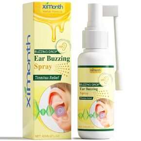 Tinnitus Relief for Ringing Ears, Natural Tinnitus Relief Spray, Effective Tinnitus Treatment for Tinnitus, Earache, and Ear Wax Removal, Improves Hearing & Ear Discomfort, 60ml