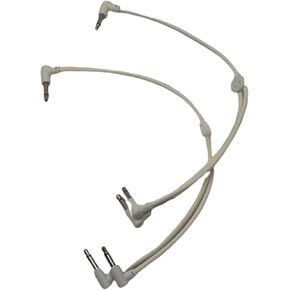 Starving Students Music Supplies Luigi's Modular M-Doppio Mini Y Right Angled Splitter Patch Cables 6cm x 6cm - 2 Pack (White) - 3.5mm Splitter for Eurorack Modular Synthesizer in Kuwait