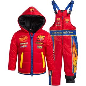 Disney Toddler Boys' Snowsuit Set - 2 Piece Toy Story, Cars and Mickey Mouse Insulated Ski Jacket and Snow Bib (Sizes: 2T-7)