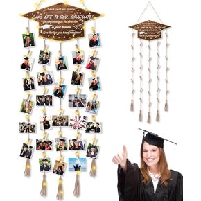 Palksky Graduation Picture Display Graduation Gifts for Him Her, Graduation Picture Frame with Tassel Holder for Best Friends Women, Hanging Photo Display for High School College Graduation Party