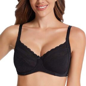 sheroine Women's Full Coverage Minimizer Underwire Bra Unlined Plus Size Non-Padded Ultrathin Everyday Soft Bras in Saudi Arabia
