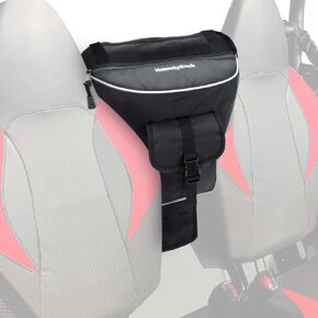 UTV Center Storage Bag UTV Cab Pack Center Seat Bag Easy Install Compatible with Polaris RZR XP 1000 Turbo S 900 570 800 UTV Storage Bag 1680D High-Density with Multiple Pockets（Black）
