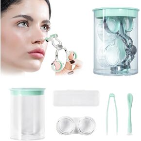 Contact Lens Applicator Tool — Eye Contact Removal Tweezers, Scleral Lens Inserter, Contact Lens Case, Contact Lens Eyelid Wearingtool for Travel