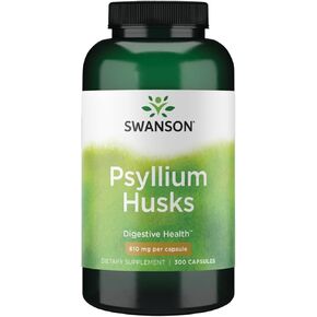 Swanson Psyllium Husk Dietary Fiber Supplement 610 mg 300 Capsules
