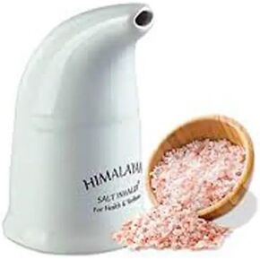 Himalayan Salt Inhaler, Handcrafted Ceramic Body with Granular Salt. Handheld Design for Personal use.