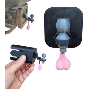 Tiny Trailer Hitch Cover - Funny Ball Nuts Sack, Upgraded Model (1 Pc)