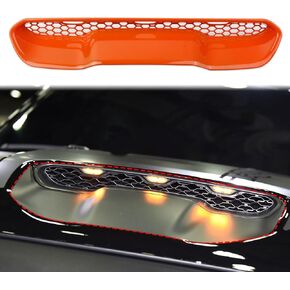 Korlot Engine Hood Vent Air Intake Moulding Cover Trim for 2021-2025 RAM 1500 TRX/RHO (Red)