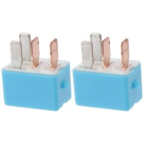 BYOBYO 2Pcs A/C Compressor Cooling Fan Multiple Use Relay Blue 90080-87026 90987-02027 12V for Toyota 1997-2014